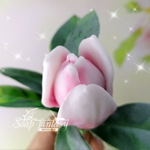 Magnolia soulangeana bud #1 silicone soap mold - for soap making (Made of high quality silicone)