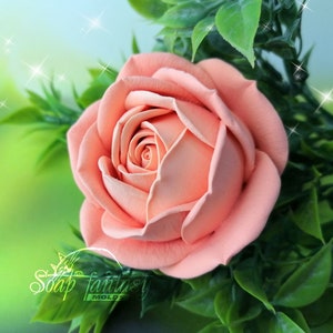 Rose "Annette" Custom Silicone Mold 
Realistic 3D Flower Soap Molds for soap making, Candle Molds for candle making and Resin Molds for Resin Art.