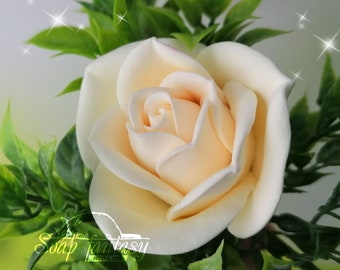 Stampo in silicone personalizzato Rosebud "Annette" - Stampi per sapone, stampi per candele per fai da te e artigianato