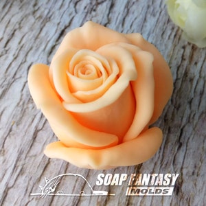 Rose "Sapphire" Silicone Soap Mold - for soap making, Craft & Hobby image 1