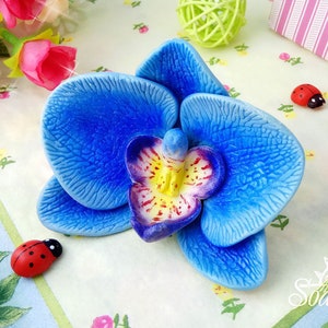 Molde de silicona para jabón con orquídea phalaenopsis: hecho a mano y personalizado para manualidades y pasatiempos.