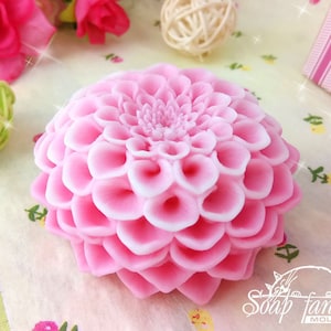 Dahlia Spherical flower Silicone Soap Mold - Handmade, Custom for Crafts & Hobby