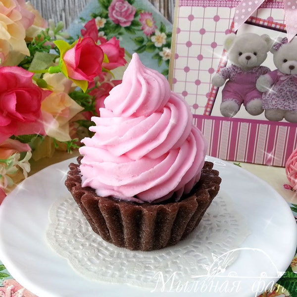 BIG Cupcake silicone soap mold - for soap making (Made of high quality silicone.