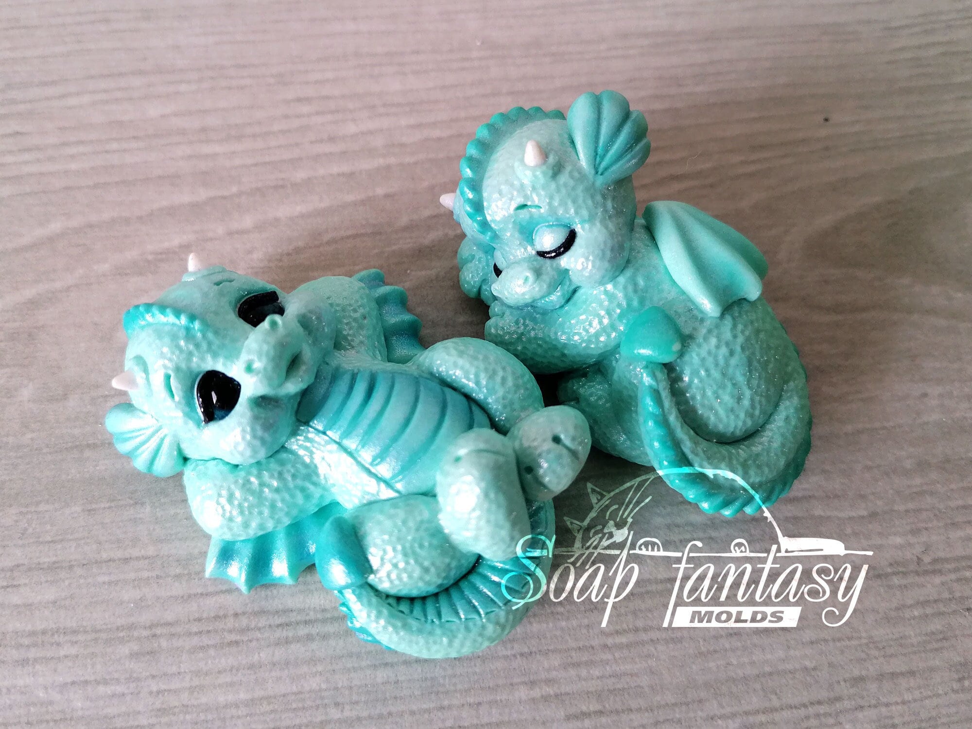 Little Azur dragons Silicone Soap Mold - for soap making, Craft & Hobby