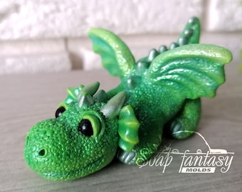 Emerald dragon Silicone Soap Mold - for soap making, Craft & Hobby