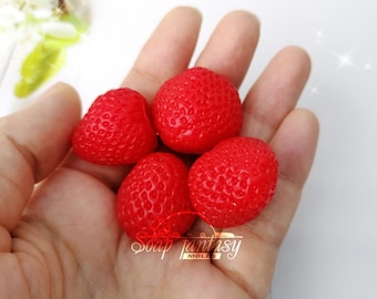 Medium strawberries silicone soap mold - for soap making (Made of high quality silicone)