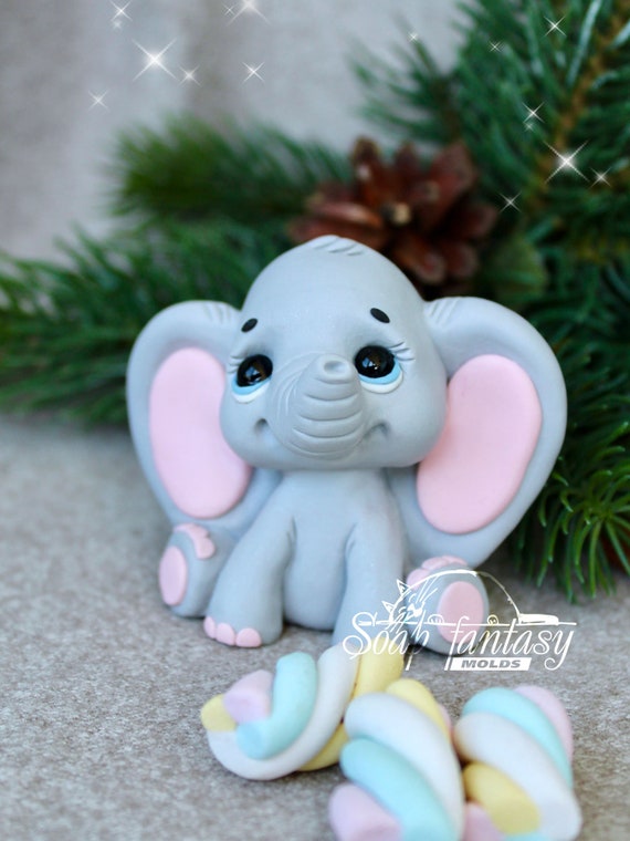 Cute Baby Elephant Silicone Soap Mold for Soap Making made of High Quality  Silicone. 