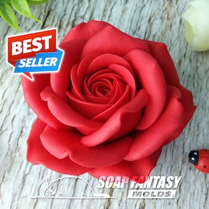 Rose "Virginia" silicone soap mold - for soap making (Made of high quality silicone.