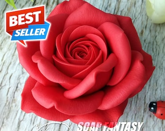 Rose Virginia Silicone Soap Mold - Handmade, Custom for Crafts & Hobby