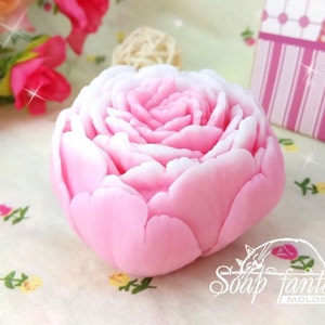 Half Opened Peony bud Silicone Soap Mold - Handmade, Custom for Crafts & Hobby
