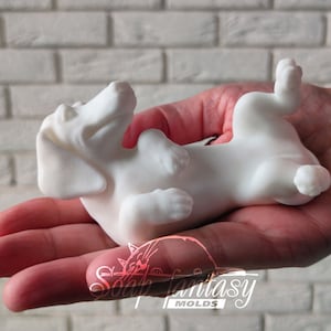 Belly rub dachshund Silicone Soap Mold - Handmade, Custom for Crafts & Hobby