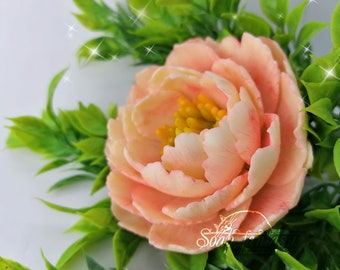 Peony "Coral Magic" Silicone Soap Mold - for soap making, Craft & Hobby