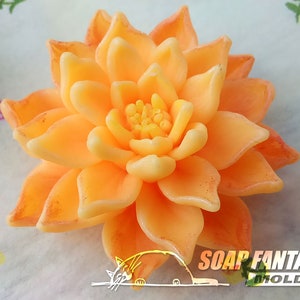 Dahlia 2 (mini) flower Silicone Soap Mold - Handmade, Custom for Crafts & Hobby