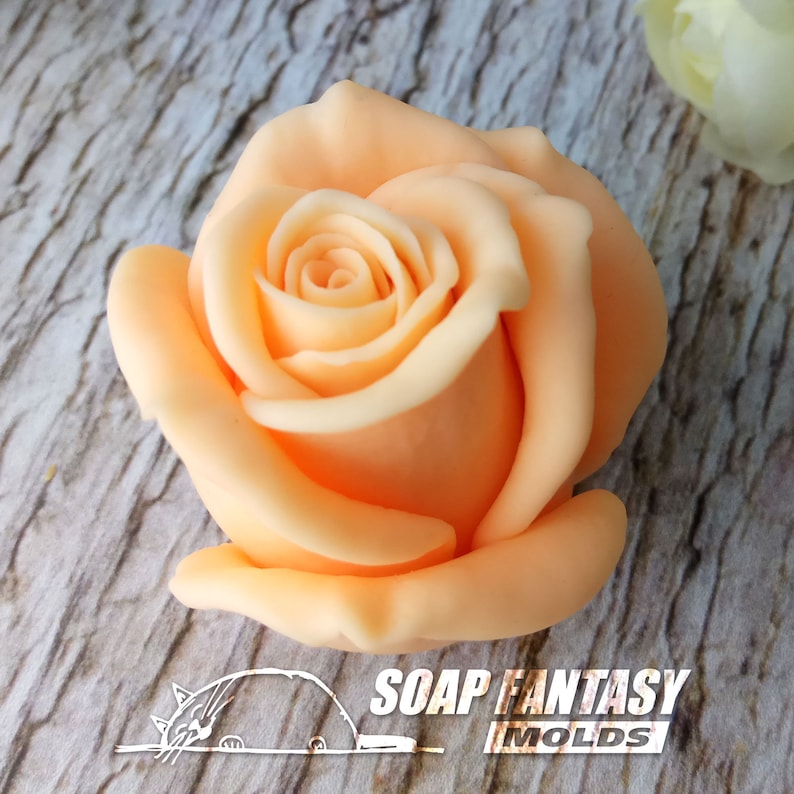 Rose "Sapphire" Silicone Soap Mold - for soap making, Craft & Hobby image 1