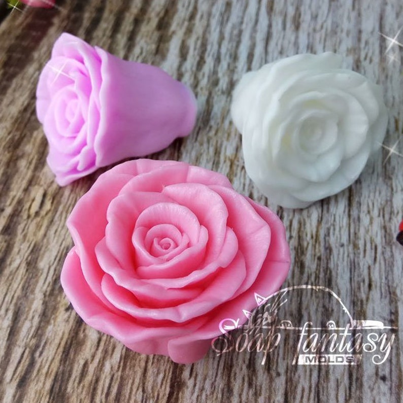 Half opened rosebud Freedom silicone soap mold for soap making Maked from high quality silicone