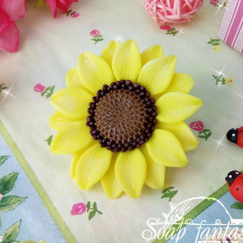 mini Sunflower Maked from high quality silicone for soap making silicone soap mold