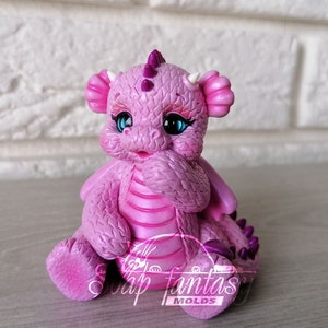 Cute Pink dragon silicone soap mold - for soap making (Made of high quality silicone)