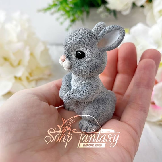 Easter Bunny Silicone Soap Mold for Soap Making made of High Quality  Silicone 