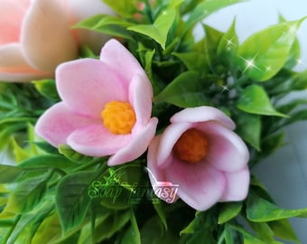 Magnolia flowers Silicone Soap Mold - for soap making, Craft & Hobby