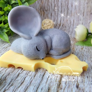 Sleeping mouse Silicone Soap Mold - Handmade, Custom for Crafts & Hobby
