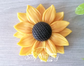 Sunflower (very simple) Silicone Soap Mold - for soap making, candle making, Craft & Hobby