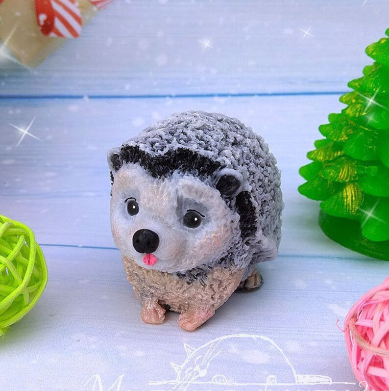 Funny hedgehog silicone soap mold for soap making Made of Etsy