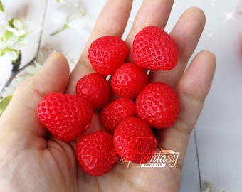 Small strawberries silicone soap mold - for soap making (Made of high quality silicone.