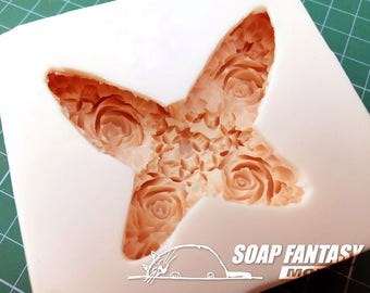 Stampo In Silicone 3D Per Sapone E Cioccolato - Quadrato Con Motivi Ape, Farfalla E Fiore, Resistente Al Calore, Riutilizzabile, Alimentare