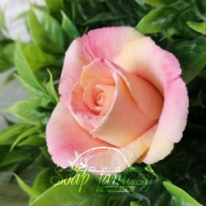 Halfopened rose &quot;Diana&quot; Silicone Soap Mold - Handmade, Custom for Crafts & Hobby