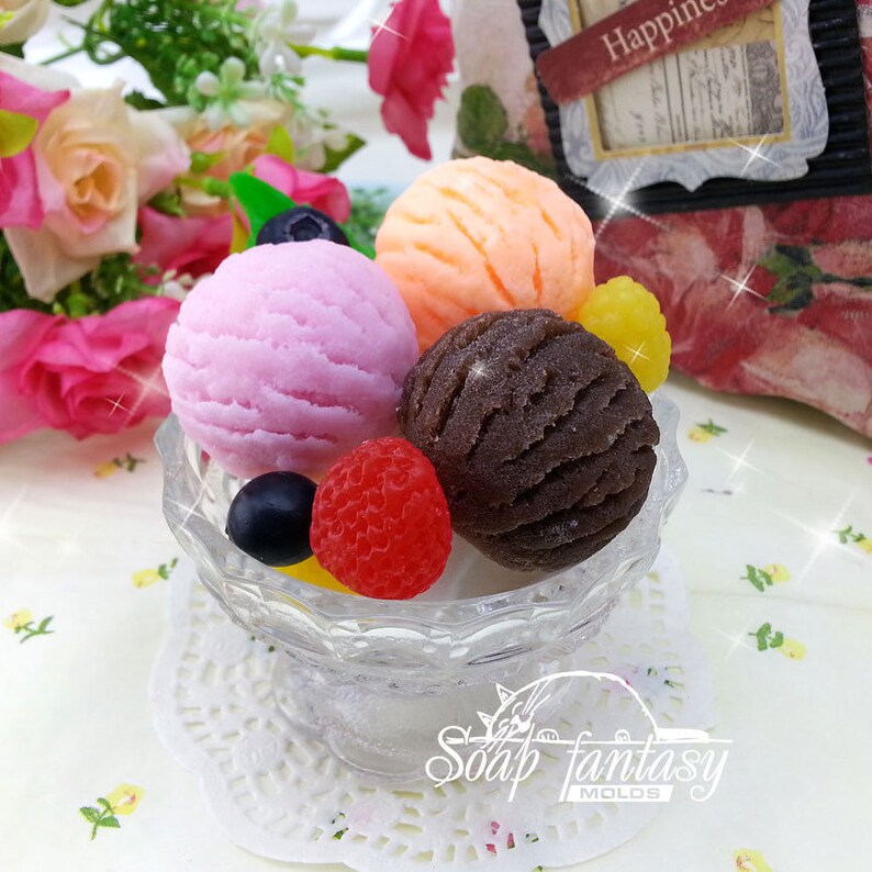 Glass Ice Cream Dish Silicone Soap Mold for Soap Making Etsy