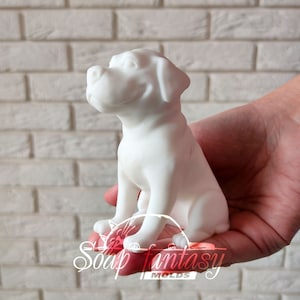 Big sitting dog custom silicone Soap Mold, Candle Mold, Resin Mold for DIY & Crafts