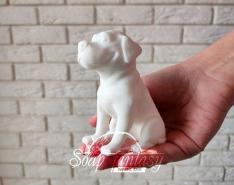 Big sitting dog silicone soap mold - for M&P soap making (Made of high quality EU silicone)