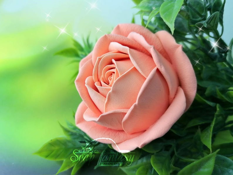 Stampo per sapone a forma di rosa – Stampo in silicone 3D a forma di fiore per sapone, candele, cera fusa, design floreale realistico – Rosa “Annette” immagine 12