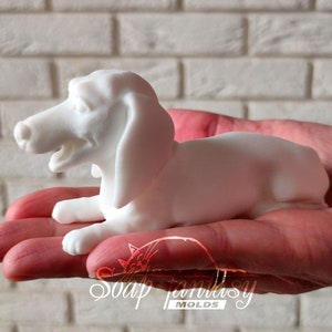 Laying dachshund Silicone Soap Mold - Handmade, Custom for Crafts & Hobby