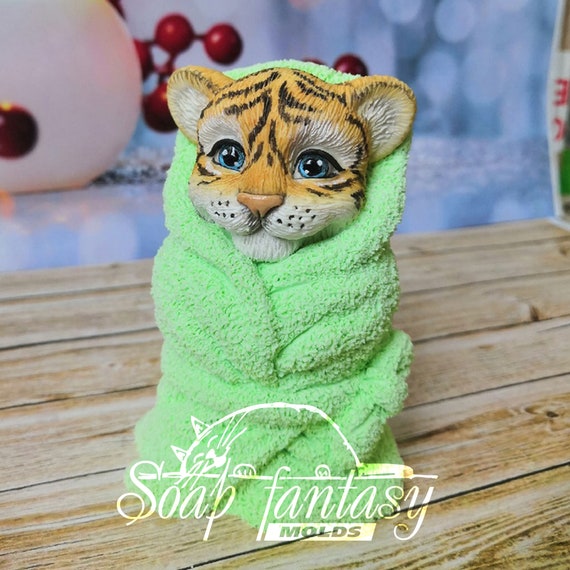 Tiger Cub Silicone Soap Mold for Soap Making made of High Quality Silicone.  