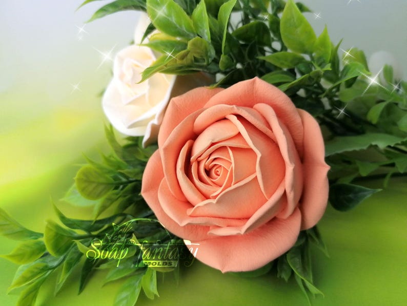 Stampo per sapone a forma di rosa – Stampo in silicone 3D a forma di fiore per sapone, candele, cera fusa, design floreale realistico – Rosa “Annette” immagine 13