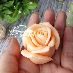 Rose "Sapphire" Silicone Soap Mold - for soap making, Craft & Hobby image 2