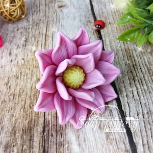 Dahlia &quot;La Cierva&quot; Silicone Soap Mold - Handmade, Custom for Crafts & Hobby