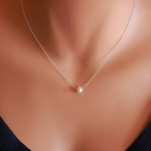 white pearl necklace bridesmaids gift image 6