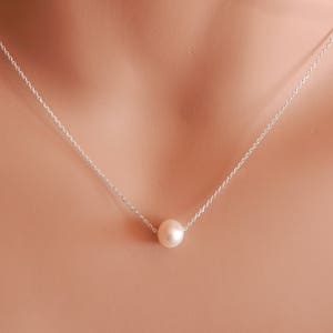 white pearl necklace bridesmaids gift image 7