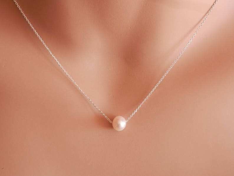 white pearl necklace bridesmaids gift image 7