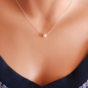 white pearl necklace bridesmaids gift image 2