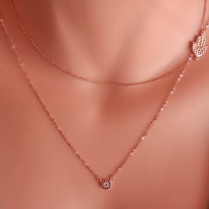rose Gold Hamsa Necklace
