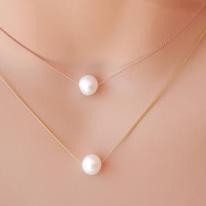 white pearl necklace bridesmaids gift image 5