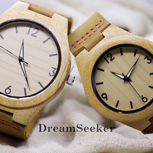 Personalized/Engraved His & Her Wooden Watches, Wedding Gift, Gift for Couple,Anniversary Gift, wedding gifts, Christmas Gift for Couples