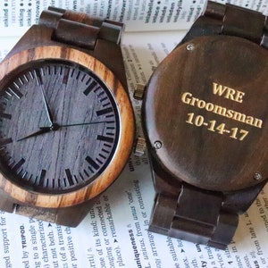 Gifts for Him, Wooden Watch, Husband Gift, Boyfriend Gift, Mens Wood Watches, Groomsmen Gifts,wood watch for him, Thanks giving sale image 3