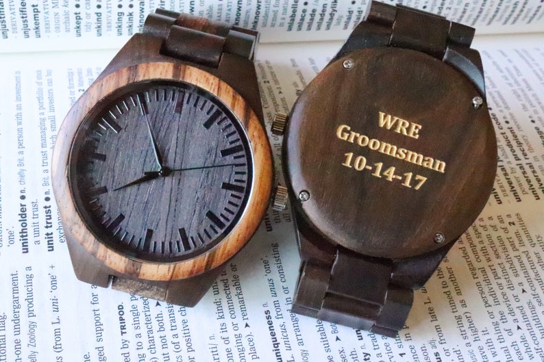 Gifts for Him, Wooden Watch, Husband Gift, Boyfriend Gift, Mens Wood Watches, Groomsmen Gifts,wood watch for him, Thanks giving sale image 3