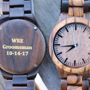 Mens Wooden Watch, Fathers Day Gift, Groomsmen Gifts, Mens Wood Watches, Gifts for Him, Mens Gift, Boyfriend Gift, Father Gift,Husband Gift