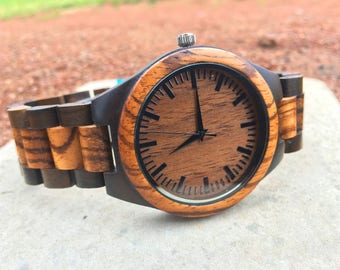 Husband & father of the Bride Gift, Engraved Wood Watch for Dad,Anniversary Birthday Gift,wooden watch for him, Thanks giving sale