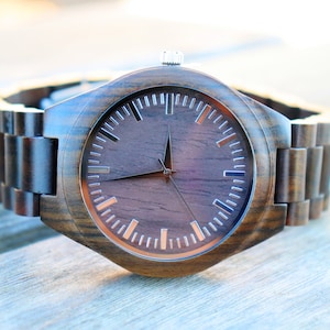 Personalized Engraved Wood Watch, Wooden Watch for Men, Husband Gift, Boyfriend Gift, Birthday Gifts for Him, Christmas gifts， gift for dad